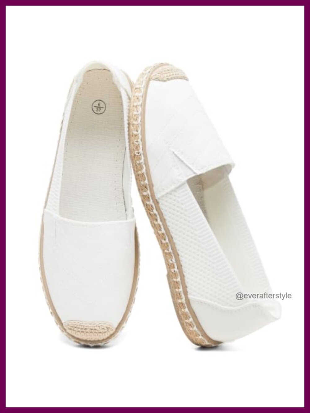Witwatia Espadrilles Women's Comfortable Slip On Round Toe Flats Casual Shoes